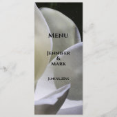 Trouwmenu Wit Magnolia Zwart en Wit Menu (Voorkant)