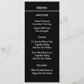 Trouwmenu Wit Magnolia Zwart en Wit Menu (Achterkant)