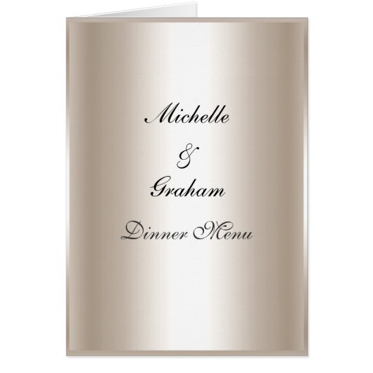 Trouwmenu Zilver (Voorkant)