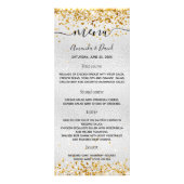 Trouwmenu zilver goud reclamekaart (Voorkant)