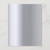 Trouwmenu zilver metaalachtig witte rozen budget flyer (Achterkant)