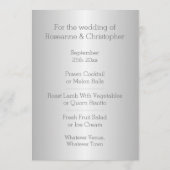 Trouwmenu Zilveren Harten Menu (Achterkant)