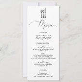 Trouwmenu - Zilverwerk - Fork - Menu Kaart (Voorkant)