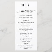 Trouwmenu Zwart en Wit Menu (Voorkant)