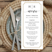 Trouwmenu Zwart en Wit Menu