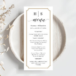 Trouwmenu Zwart en Wit Menu