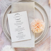 Trouwmenu zwart en wit menu