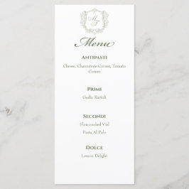 Trouwmenus met monogram menu