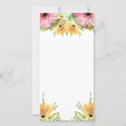 Trouwmenu's met wilde bloemen  (Achterkant)