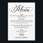 Trouwmenu's | Moderne luxe typografie (zwart) Menu<br><div class="desc">Dit moderne royalty typografie / kalligrafie ontwerp heeft het woord "Menu" aan de bovenkant in luxe elegante zwarte tekst geschikt voor een koninklijke bruiloft! De kleur van het ontwerp is ingesteld op zwart, maar u kunt deze wijzigen in alles wat u wilt door alleen de achtergrondkleur te wijzigen. **HOE UW...</div>