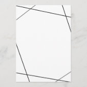 Trouwmenu's | Moderne luxe typografie (zwart) Menu (Achterkant)