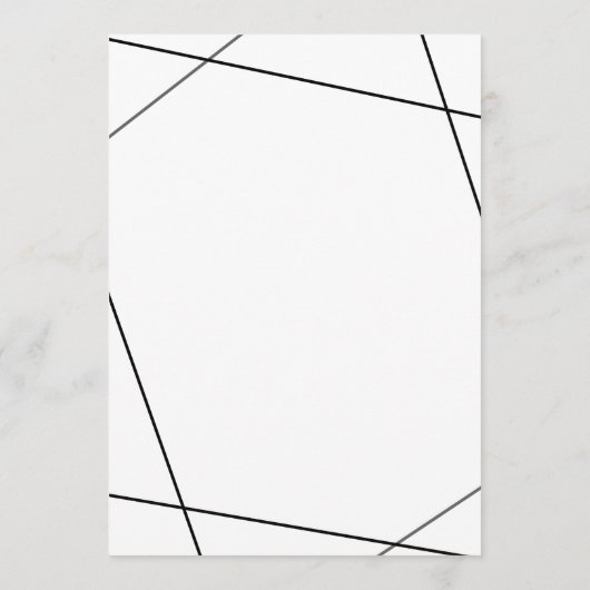 Trouwmenu's | Moderne luxe typografie (zwart) Menu (Achterkant)