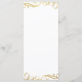Trouwmenus | Moderne typografie (goud folie) Menu (Achterkant)