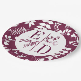 Trouwmoderne burgundy beginselen  papieren bord