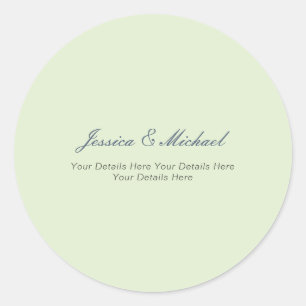 Trouwmoderne Elegante Eenvoudige Professionele Ronde Sticker