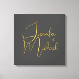 Trouwmoderne minimalistische gewone kalligrafie na canvas afdruk