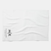 Trouwmoderne Monogram Initiaal Letters Koppel Theedoek (Horizontaal)