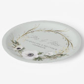 Trouwmoderne rustieke boho krans Anemoon krans Papieren Bordje (Gekanteld)