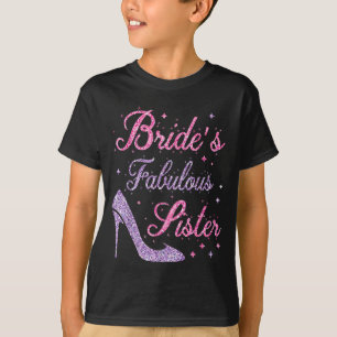 Trouwmoeder gelukkige bruid fantastische zus t-shirt