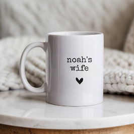 Trouwmok met eigen naam Huwelijkscadeau voor Mijnh Koffiemok