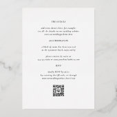 Trouwmonogram | Alles in één QR-codefoto Folie Uitnodiging (Achterkant)