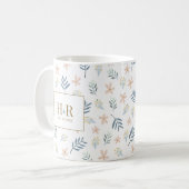 Trouwmonogram Bedankt Mok met Wilde Bloemen (Voorkant links)