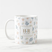 Trouwmonogram Bedankt Mok met Wilde Bloemen (Links)