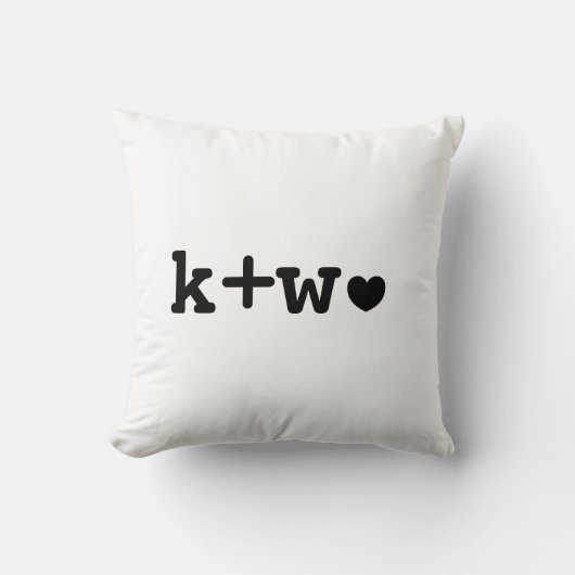 Trouwmonogram Bruid en Bruidegom Initialen Aangepa Kussen (Voorkant)