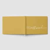 Trouwmonogram bruiloft mosterd gastenboek (Volledig)