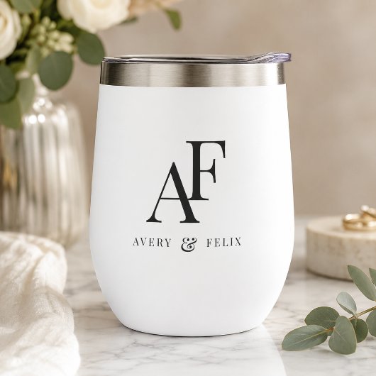 Trouwmonogram Elegant Eenvoudig Minimalistisch