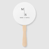 trouwmonogram Elegant Simple Minimalist Handwaaier (Voorkant)
