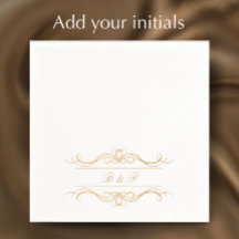 Trouwmonogram Elegante Gouden Wervelende Huwelijks