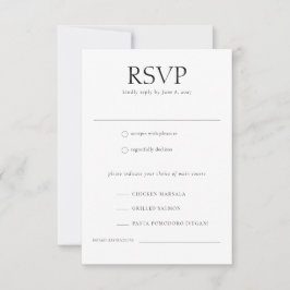 Trouwmonogram Elegante Maaltijdkeuze Trouwen RSVP Kaartje