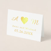 Trouwmonogram Folie Kaarten (Voorkant)