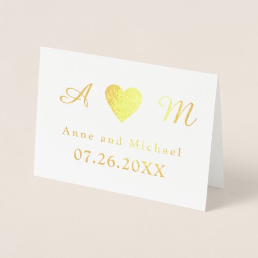 Trouwmonogram Folie Kaarten (Voorkant)