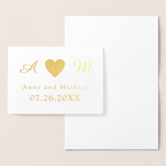 Trouwmonogram Folie Kaarten (Display)