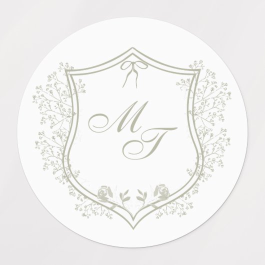 Trouwmonogram Labels (Design 2)