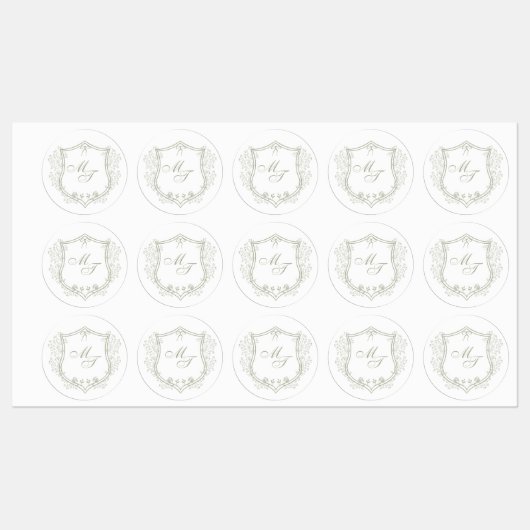 Trouwmonogram Labels (Vel)