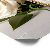 Trouwmonogram met kroonlaurierframe poster (Hoek)