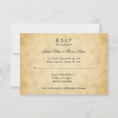 Trouwmonogram op vintage stijl kaart (Achterkant)