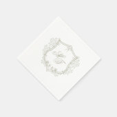 Trouwmonogram Servet (Hoek)
