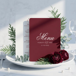 Trouwmonogram voor koppels Klassiek modern huwelij Menu