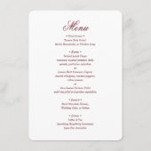 Trouwmonogram voor koppels Klassiek modern huwelij Menu (Achterkant)