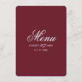 Trouwmonogram voor koppels Klassiek modern huwelij Menu (Voorkant)