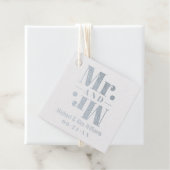 Trouwmonogram voor twee bruidegoms goud bedankjes labels (Met doos)