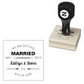 Trouwmonogrammen. Getrouwd worden Typografie. Rubberstempel (Gestempeld)