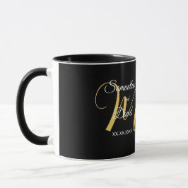 Trouwmonogramontwerp met namen en datum mok