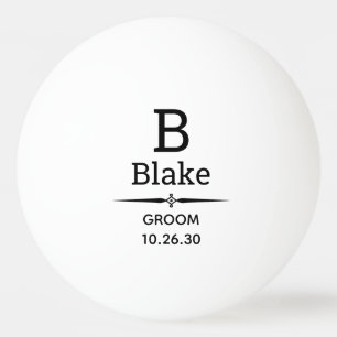 Trouwmonogramtafeltennisbal Pingpongbal