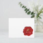 Trouwmonogramzegel Briefkaart (Staand voorkant)