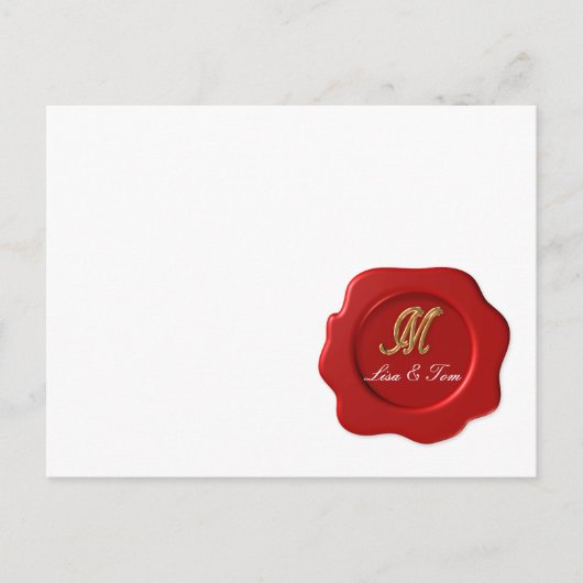 Trouwmonogramzegel Briefkaart (Voorkant)